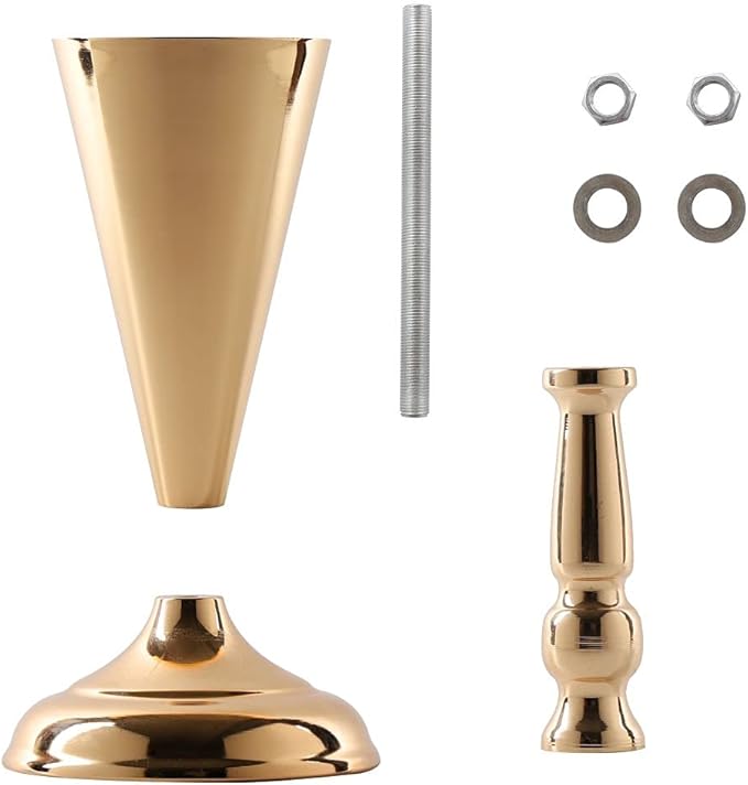 10 Pcs Tabletop Decoration Centerpiece, 14.4in Metal Wedding Flowers Small Gold Vase, Christmas Anniversary Birthday Party Home Decoration Flower Arrangement