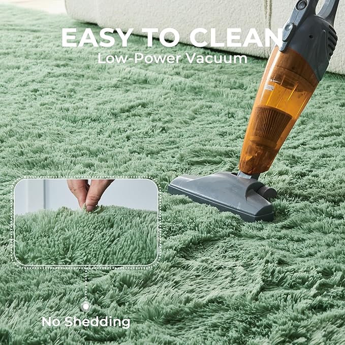 OPPODREAM 4ft Sage Green Circle Rug for Bedroom, Ultra-Soft Round Rugs 4-ft for Living Room, Fluffy Carpet for Nursery, Kids, Girl, Boy, Baby, Plush, Fuzzy, Shag, Shaggy, Mint Green Cute Home Decor