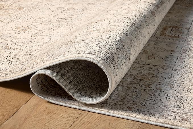 Loloi Teagan Collection TEA-03 Ivory/Sand 2'-8" x 13' Runner Rug, Large, Soft Neutral Rug, High-Traffic for Living Room, Bedroom, Home Office, Dining Area