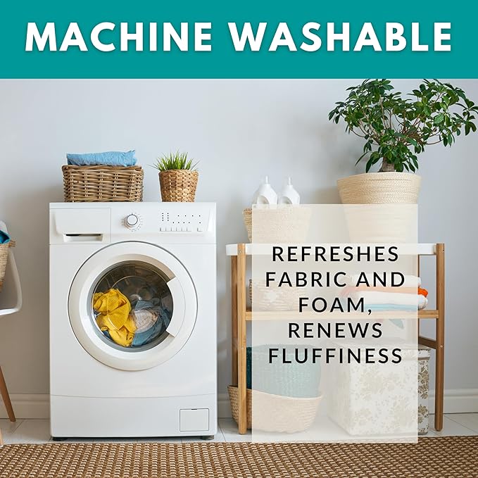 Barnett Home Decor Chair Cushions for Dining Chairs - 15x17 Kitchen Chair Cushions - Machine Washable, 100% Cotton, Made in USA - Latex Foam Comfort Chair Pads - Tibet Blue Small Pack of 4