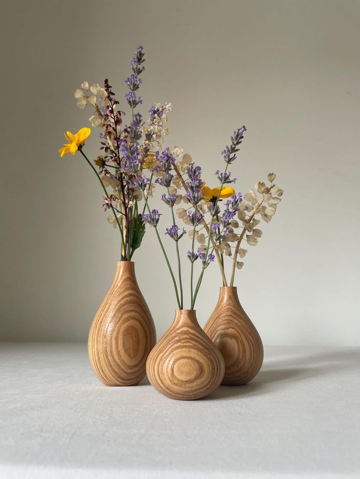 Wooden Vases