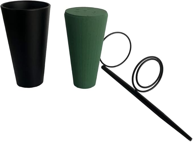 Metal Grave Vase Flower Holder in Base Graveyard Vase Grave Decoration Flower Foam