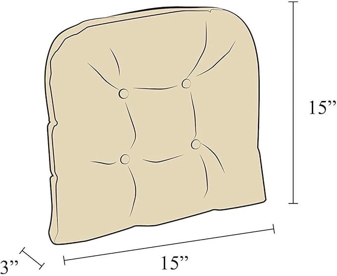 Klear Vu Gripper Overstuffed Universal Non-Slip Dining Chair Cushions for Kitchen Decor or Office Use, U-Shaped Skid-Proof Seat Pad, 15x15 Inches, 4 Count (Pack of 1), Ditzy Dot Celadon Green