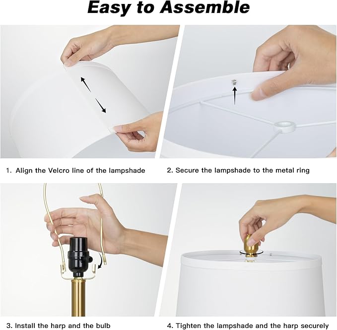 24" Bedroom Table Lamps Set of 2, Modern Classic Ceramic Lamps for Living Room, Small Bedside Table Lamp for Nightstand or End Table, Aqua Blue (2 LED Bulbs Included)