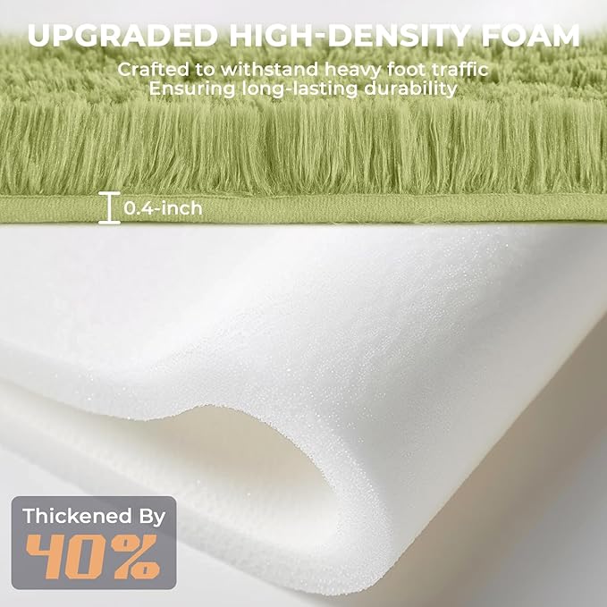 OPPODREAM 3ft Light Green Circle Rug for Bedroom, Ultra-Soft Round Rugs 3-ft for Living Room, Fluffy Carpet for Nursery, Kids, Girl, Boy, Baby, Plush, Fuzzy, Shag, Shaggy, Cute Home Decor