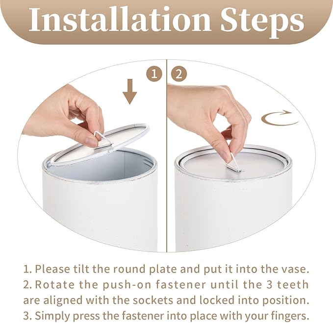 Sziqiqi Floor Vase Tall White Vases - Extra Large Metal Flower Vase Set of 3 Big Vases for Home Decor Living Room Decorative Vintage for Pampas Grass Feathers Twigs Branches Dried Flowers