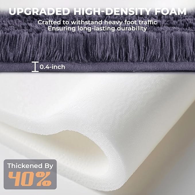 OPPODREAM 4ft Greyish Purple Circle Rug for Bedroom, Ultra-Soft Round Rugs 4-ft for Living Room, Fluffy Carpet for Nursery, Kids, Girl, Boy, Baby, Plush, Fuzzy, Shag, Shaggy, Cute Home Decor