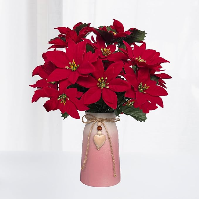 Decorative Ceramic Vase | 6-Inch with Jute Rope & Heart Charm | Perfect for Home, Office & Wedding Décor, Pink Color