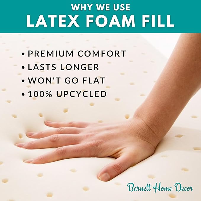 Barnett Home Decor Chair Cushions for Dining Chairs - 16.5x18 Kitchen Chair Cushions - Machine Washable, 100% Cotton, Made in USA - Latex Foam Chair Pads - Madrid Dark Blue Gingham Medium Pack of 4