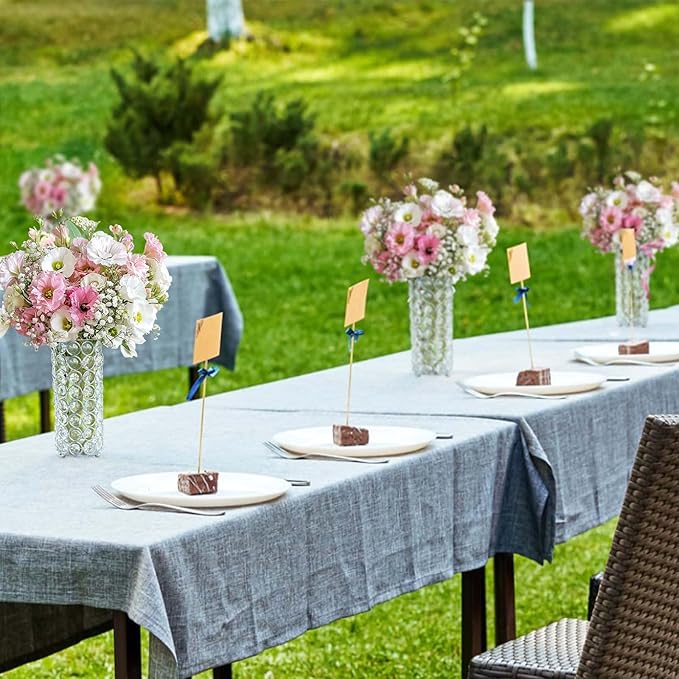 8 Pcs Crystal Metal Vase Centerpiece, 7.9" Cylinder Flower Vase and Hollow-Out Candle Holder for Wedding, Party, Home Table Decor (8, Silver)