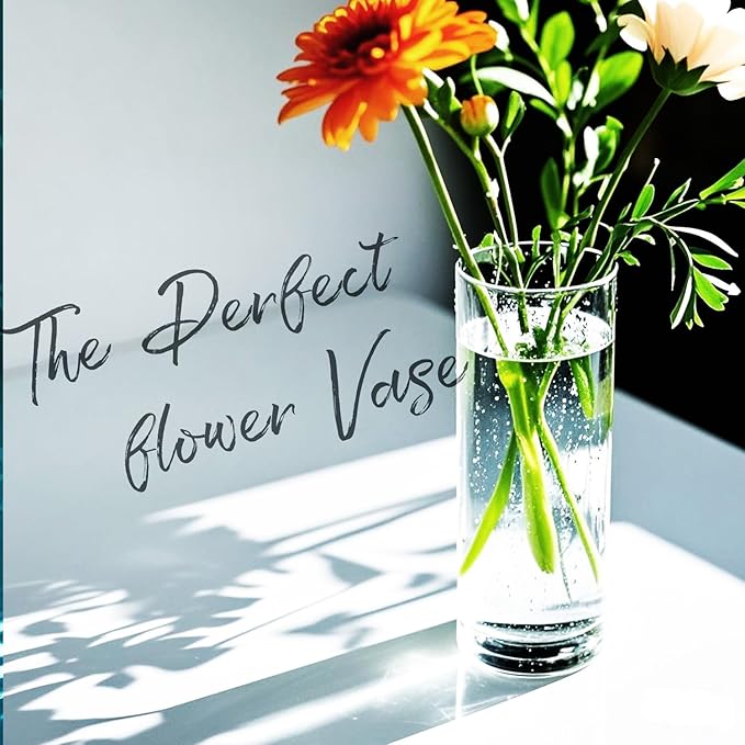 72pcs Glass Vase Cylinder Vases for Centerpieces Small Flower Glass Vases Home Decor Centerpiece Table Clear Flower Vase Decorations for Wedding＆Holiday 4,6,7.5,8,8,10 Inch Tall
