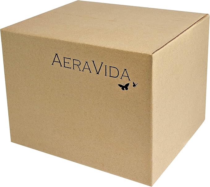 AeraVida Rustic Elegance Small Round Hand-Carved Wooden Flower Vase | Mango Tree Wood Kitchen Decor | Handmade Vase | Handmade Home Office Table Vase