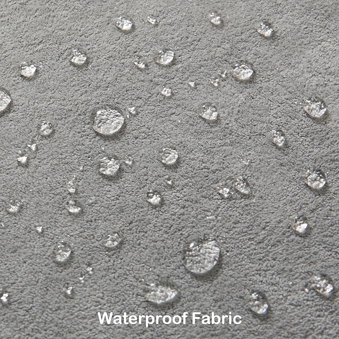 Kevin Textile Waterproof Decorative Pillow Covers Light Grey 12x20 Inch Pack of 2 Soft Boucle Textured Lumbars Cushions Elegant Accent Pillows for Couch Sofa Chair Bed Home Decor Indoor Outdoor