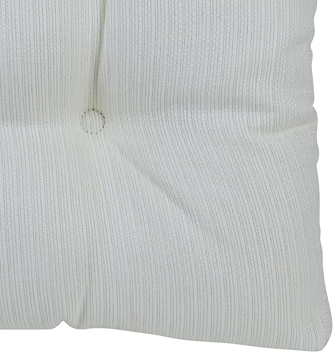 Klear Vu Gripper Overstuffed Universal Non-Slip Dining Chair Cushions for Kitchen Decor or Office Use, U-Shaped Skid-Proof Seat Pad, 15x15 Inches, 2 Count (Pack of 1), Solid Ivory