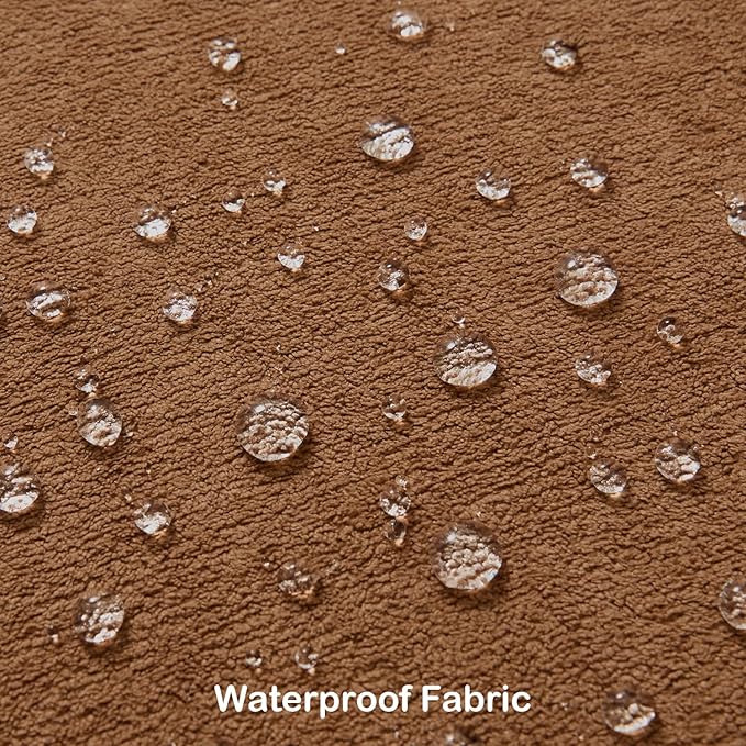 Kevin Textile Waterproof Decorative Pillow Covers Brown 12x20 Inch Pack of 2 Soft Boucle Textured Lumbars Cushions Elegant Accent Pillows for Couch Sofa Chair Bed Home Decor Indoor Outdoor