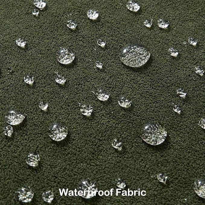 Kevin Textile Waterproof Decorative Pillow Covers Moss Green 12x20 Inch Pack of 2 Soft Boucle Textured Lumbars Cushions Elegant Accent Pillows for Couch Sofa Chair Bed Home Decor Indoor Outdoor