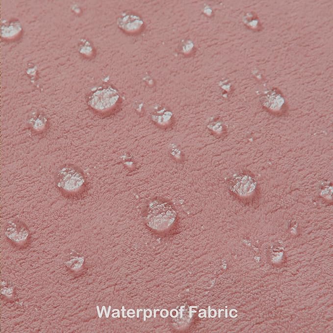 Kevin Textile Waterproof Decorative Pillow Covers Plush Pink 18x18 Inch Pack of 2 Soft Boucle Textured Throw Pillowcases Elegant Accent Pillows for Couch Sofa Chair Bed Home Decor Indoor Outdoor