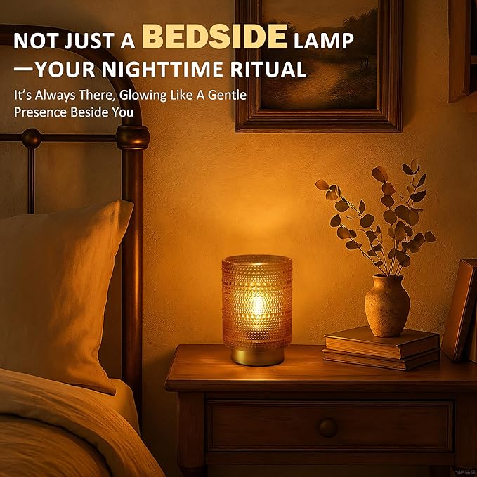 Battery Operated Decorative Lamp with Timer for Bookshelf/Bedside/Coffee Table Decor,Small Cordless Table Lamps with LED Warm Bulb for Dorm/Office/Patio/Entryway/Mantle/Home Decor(Golden)
