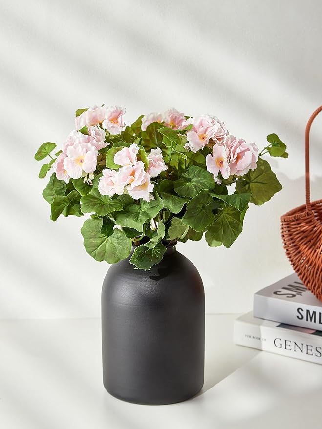 Black Vases for Home Decor Large Black Vase for Table Centerpieces Living Room, Matte Black Metal Vase Wabi Sabi Decor