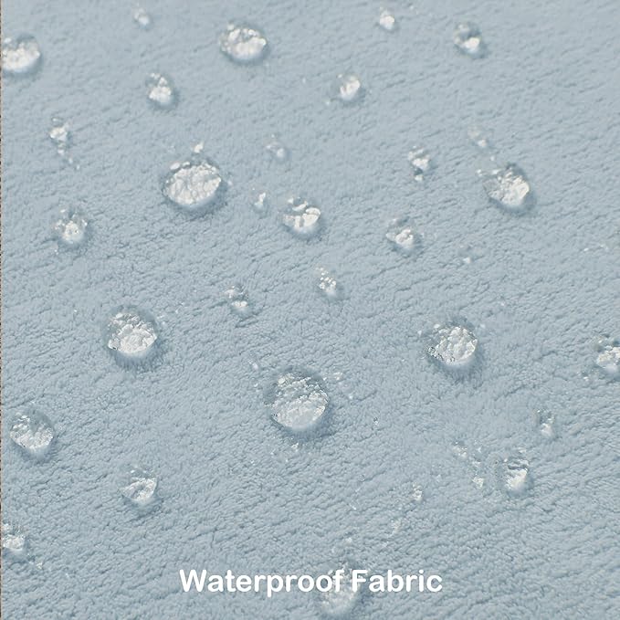 Kevin Textile Waterproof Decorative Pillow Covers Light Blue 12x20 Inch Pack of 2 Soft Boucle Textured Lumbars Cushions Elegant Accent Pillows for Couch Sofa Chair Bed Home Decor Indoor Outdoor