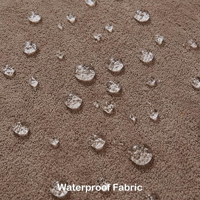 Kevin Textile Waterproof Decorative Pillow Covers Taupe 12x20 Inch Pack of 2 Soft Boucle Textured Lumbars Cushions Elegant Accent Pillows for Couch Sofa Chair Bed Home Decor Indoor Outdoor