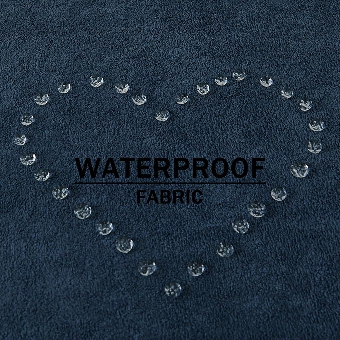 Kevin Textile Waterproof Decorative Pillow Covers Navy Blue 12x20 Inch Pack of 2 Soft Boucle Textured Lumbars Cushions Elegant Accent Pillows for Couch Sofa Chair Bed Home Decor Indoor Outdoor