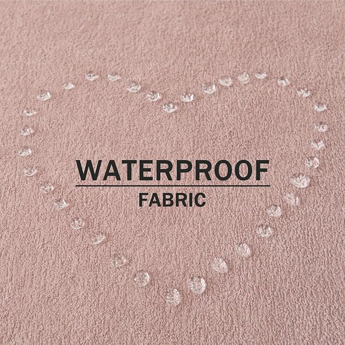 Kevin Textile Waterproof Decorative Pillow Covers Light Pink 12x20 Inch Pack of 2 Soft Boucle Textured Lumbars Cushions Elegant Accent Pillows for Couch Sofa Chair Bed Home Decor Indoor Outdoor