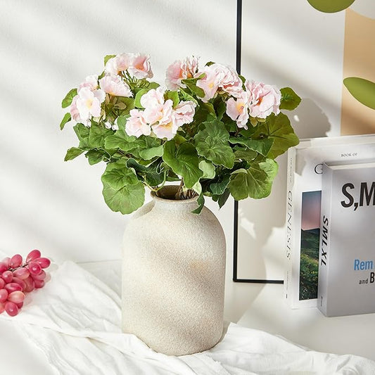 Beige Vases for Home Decor Large Beige Metal Flower Vases for Table Centerpieces Living Room, Wabi Sabi Decor Modern Minimalist Table Decor