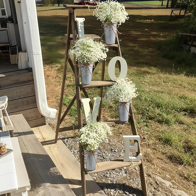 24Pcs Small Galvanized Metal Vases for Centerpieces, Flower Buckets with Twine Bow, 4 Inch Artificial Floral Vase in Bulk Rustic Home Decor, Silver