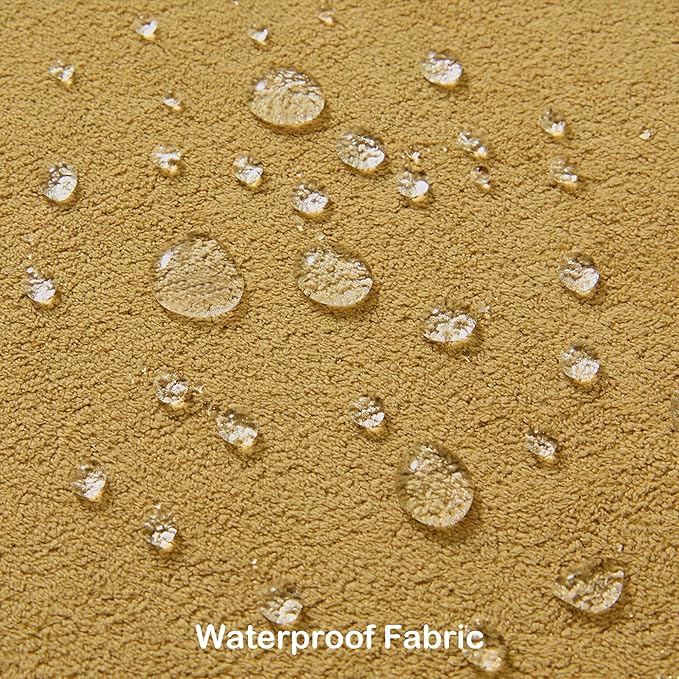 Kevin Textile Waterproof Decorative Pillow Covers Mustard Yellow 12x20 Inch Pack of 2 Soft Boucle Textured Lumbars Cushions Elegant Accent Pillows for Couch Sofa Chair Bed Home Decor Indoor Outdoor