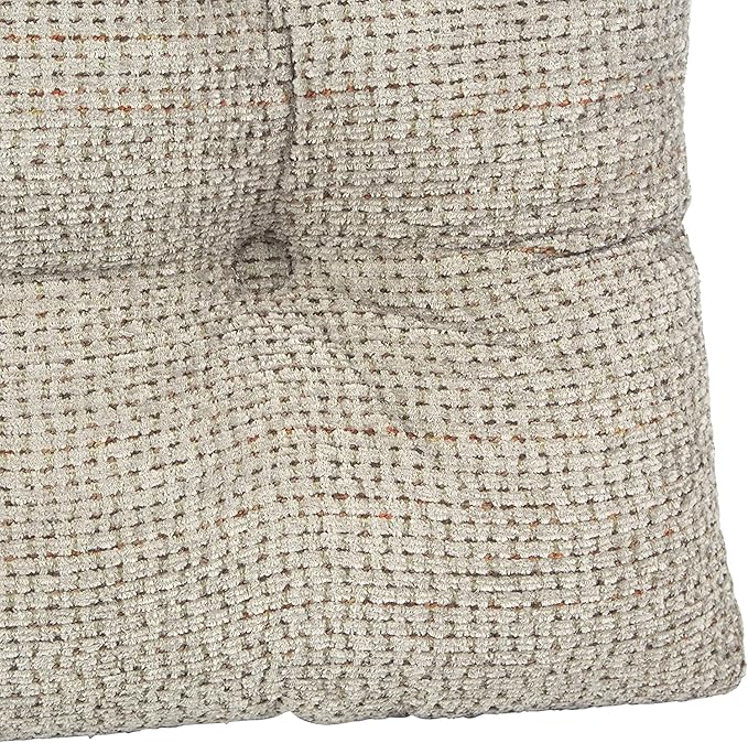 Klear Vu Gripper Overstuffed Universal Non-Slip Dining Chair Cushions for Kitchen Decor or Office Use, U-Shaped Skid-Proof Seat Pad, 15x15 Inches, 4 Count (Pack of 1), Waffle Graystone