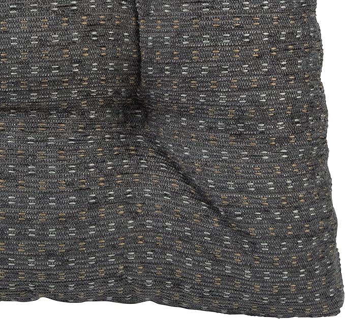 Klear Vu Gripper Overstuffed Universal Non-Slip Dining Chair Cushions for Kitchen Decor or Office Use, U-Shaped Skid-Proof Seat Pad, 15x15 Inches, 4 Count (Pack of 1), Ditzy Dot Gray