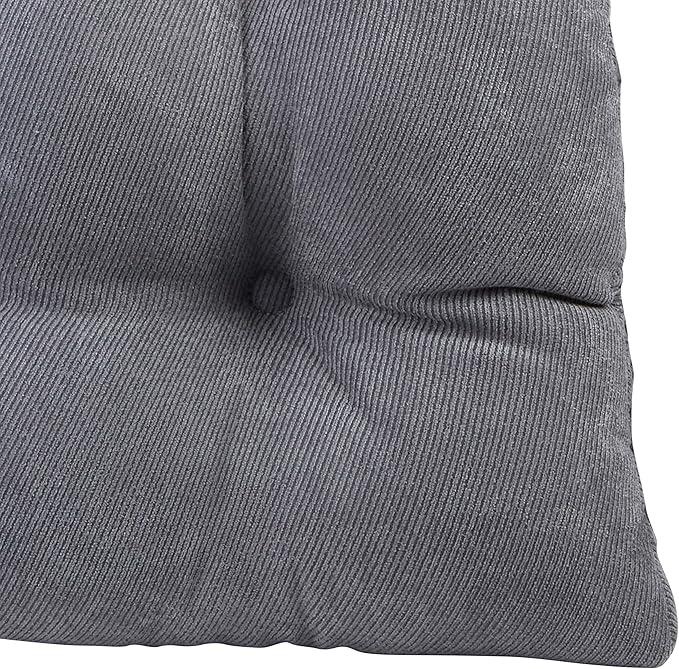 Klear Vu Gripper Overstuffed Universal Non-Slip Dining Chair Cushions for Kitchen Decor or Office Use, U-Shaped Skid-Proof Seat Pad, 15x15 Inches, 4 Count (Pack of 1), Linear Bluestone