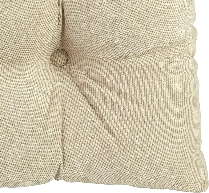 Klear Vu Gripper Overstuffed Universal Non-Slip Dining Chair Cushions for Kitchen Decor or Office Use, U-Shaped Skid-Proof Seat Pad, 15x15 Inches, 4 Count (Pack of 1), Linear Stone Tan