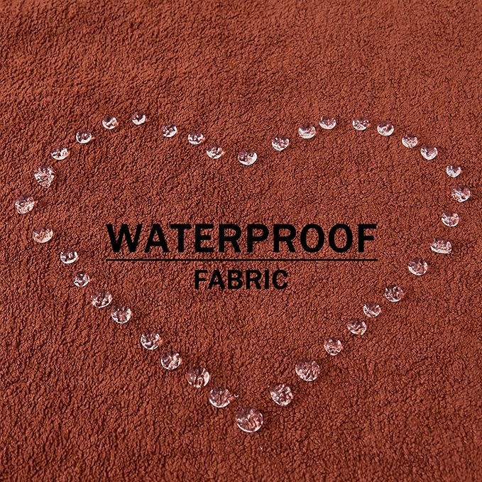 Kevin Textile Fall Waterproof Decorative Pillow Covers Burnt Brick 12x20 Inch Pack of 2 Soft Boucle Textured Lumbars Cushions Elegant Accent Pillows for Couch Sofa Chair Bed Home Decor Indoor Outdoor