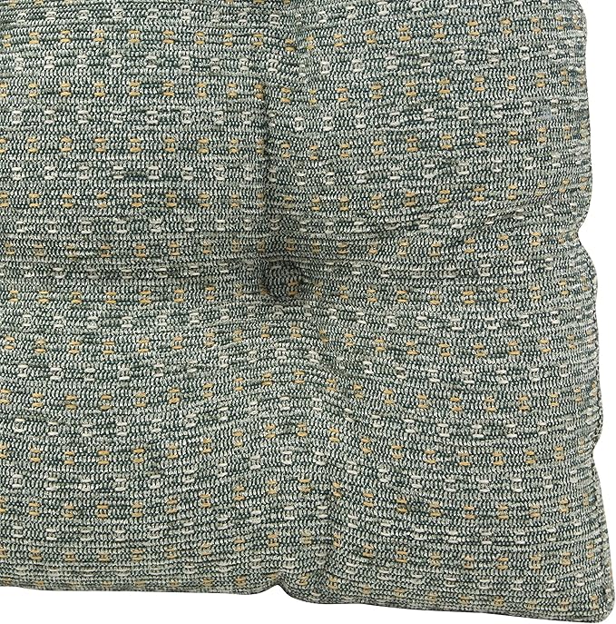 Klear Vu Gripper Overstuffed Universal Non-Slip Dining Chair Cushions for Kitchen Decor or Office Use, U-Shaped Skid-Proof Seat Pad, 15x15 Inches, 4 Count (Pack of 1), Ditzy Dot Celadon Green